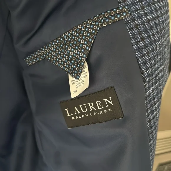 Men/boy jacket Lauren by Ralph Lauren blue & black 34R Newly drycleaned worn 2 - Picture 2 of 6